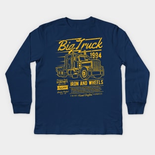 Big Truck Semi Iron And Wheels 1994 Auto Parts Kids Long Sleeve T-Shirt